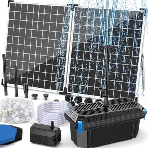 Solar Fountain Pump with Pond Filter Kit 40W