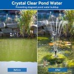 Solar Fountain Pump with Pond Filter Kit 40W
