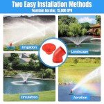 1HP Floating Pond Fountain Aerator with Power Cord
