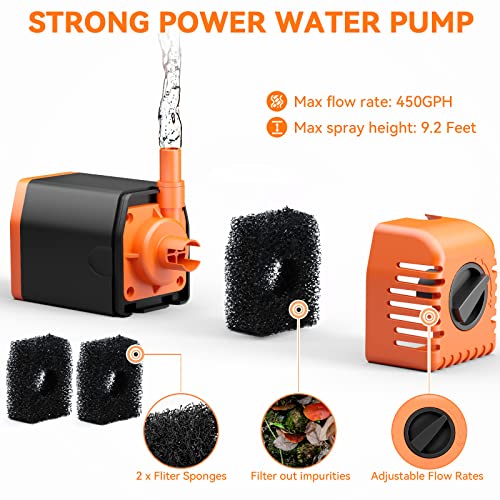 30W Solar Fountain Pump & 40W Pond Filter Kit