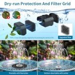 Pond Filter and Pump Kit with Solar Fountain