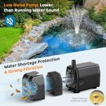 Solar Pond Fountain Pump with Filter Kit
