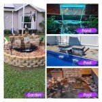 Stainless Steel Outdoor Pond Fountain with LED Light