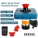 1HP Stainless Steel Pond Fountain Aerator, 15000 GPH