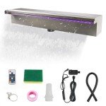 Goldshire 19.6" Stainless Steel Waterfall Fountain