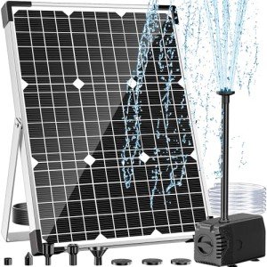 Solar Water Fountain Pump Kit - 450GPH Flow