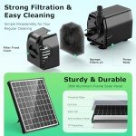 Solar Water Fountain Pump Kit - 450GPH Flow