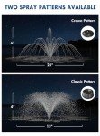 Large Pond Floating Fountain with Color-Changing Lights