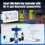 RGB LED Floating Pond Fountain Aerator with Controller