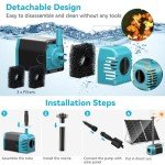 Solar Fountain Pump Kit for Ponds and Gardens