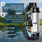 750W Floating Pond Fountain Aerator Pump 15000 GPH
