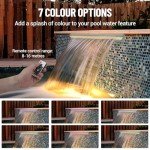 Stainless Steel Pond Waterfall Spillway with LED Light