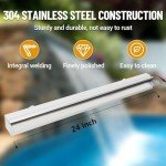 Stainless Steel Pond Waterfall Spillway with LED Light