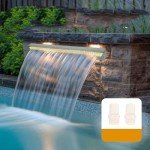 Stainless Steel Pond Waterfall Spillway with LED Light