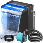 Solar LED Stainless Steel Pond Waterfall Kit