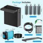 Solar LED Stainless Steel Pond Waterfall Kit
