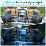 Solar LED Stainless Steel Pond Waterfall Kit