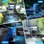 Solar LED Stainless Steel Pond Waterfall Kit