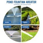 1HP Floating Pond Fountain Aerator with Timer