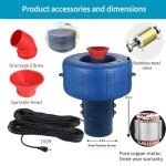 1HP Floating Pond Fountain Aerator with 100ft Cord