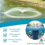 1HP Floating Pond Fountain Aerator with 100ft Cord