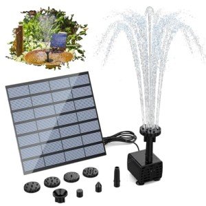 AISITIN Solar Water Fountain with 6 Nozzles