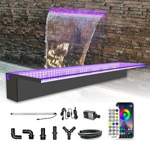Colorful LED Waterfall Fountain with App Control