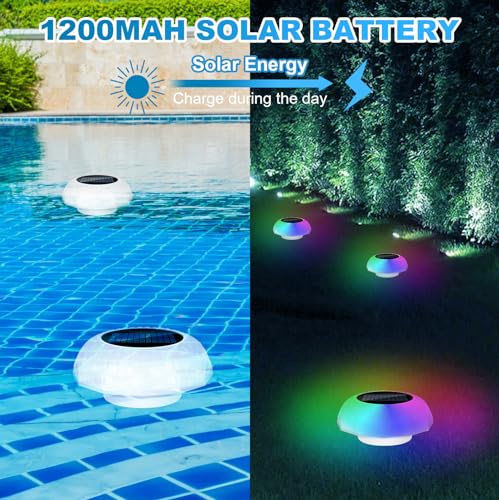 Solar Floating LED Lights for Pool, Pond Fountain
