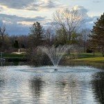 Floating Pond Fountain with Water Cannon & Lights