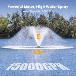 1HP Floating Pond Fountain Aerator with 2 Nozzles