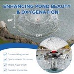 1HP Floating Pond Fountain Pump with Timer & Cord