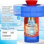15000 GPH Automatic Floating Pond Fountain Aerator