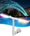 Solar Pool Fountain with Color-Changing Lights
