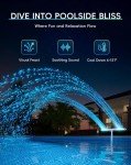Solar Pool Fountain with Color-Changing Lights