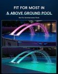 Solar Pool Fountain with Color-Changing Lights