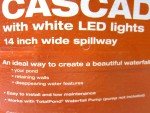 Lighted Outdoor Waterfall Spillway for Garden