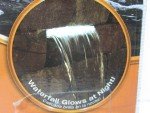 Lighted Outdoor Waterfall Spillway for Garden