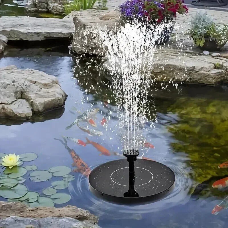 Solar Bird Bath Fountain Pump with 6 Nozzles