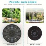Solar Bird Bath Fountain Pump with 6 Nozzles