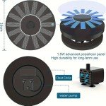 Solar Bird Bath Fountain Pump with 6 Nozzles