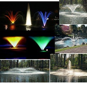 Kasco 1HP Aerating Pond Fountain with LED Lighting