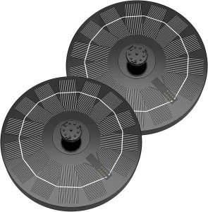 2PCS Solar Bird Bath Fountain with 6 Nozzles