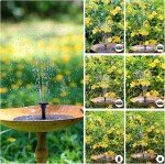 2PCS Solar Bird Bath Fountain with 6 Nozzles