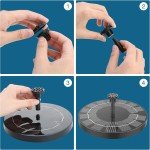 2PCS Solar Bird Bath Fountain with 6 Nozzles