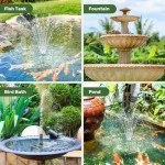 Solar Fountain Pump with Battery and 8 Nozzles