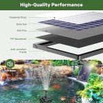 Solar Fountain Pump with Battery and 8 Nozzles