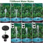 Adjustable Electric Bird Bath Fountain with LED Lights