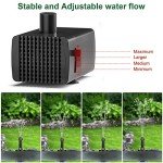 Adjustable Electric Bird Bath Fountain with LED Lights