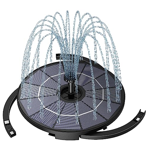 AISITIN DIY Solar Fountain Pump with 6 Nozzles