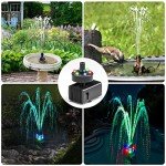 Adjustable Electric Bird Bath Fountain with LED Lights